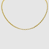LOLA 16" 3mm Gold Tone Signature Rolo Chain