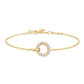 Gold Plated Interlinked Circles Pave Bracelet