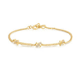 Gold Plated Cross Station Bracelet