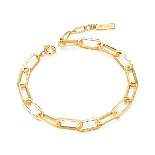 Gold Tone Bold Chunky Chain Bracelet
