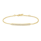 Gold Plated Pave Bar Bracele