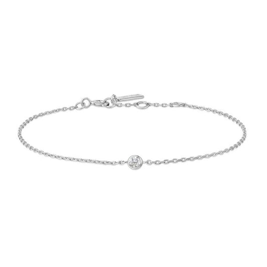 Silver Sparkle Bezel Bracelet