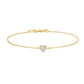 Gold Tone Sweetheart Pave Bracelet