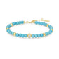 Gold Plated Lab Created Turquoise Bracelet