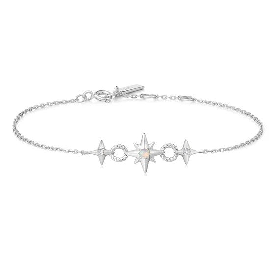 Silver Linked Star Bracelet