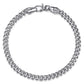 Sterling Silver 5mm Cuban Chain Link Bracelet