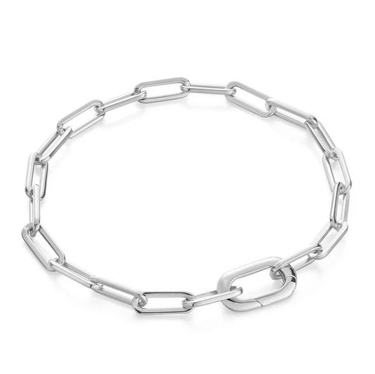 Sterling Silver Linked Chunky Bracelet - Ania Haie