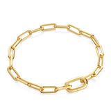 Sterling Silver Gold Plated Linked Chunky Bracelet - Ania Haie