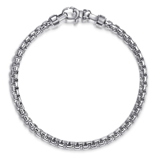 Sterling Silver 4mm Round Box Chain Bracelet