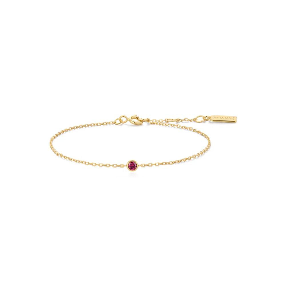 Crimson Solitaire Bracelet
