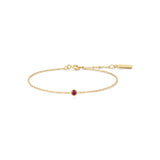 Crimson Solitaire Bracelet