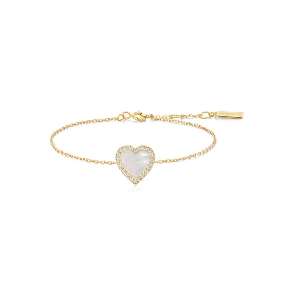 Mother of Pearl Heart Bracelet