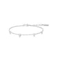 Pave Puffed Heart Station Bracelet