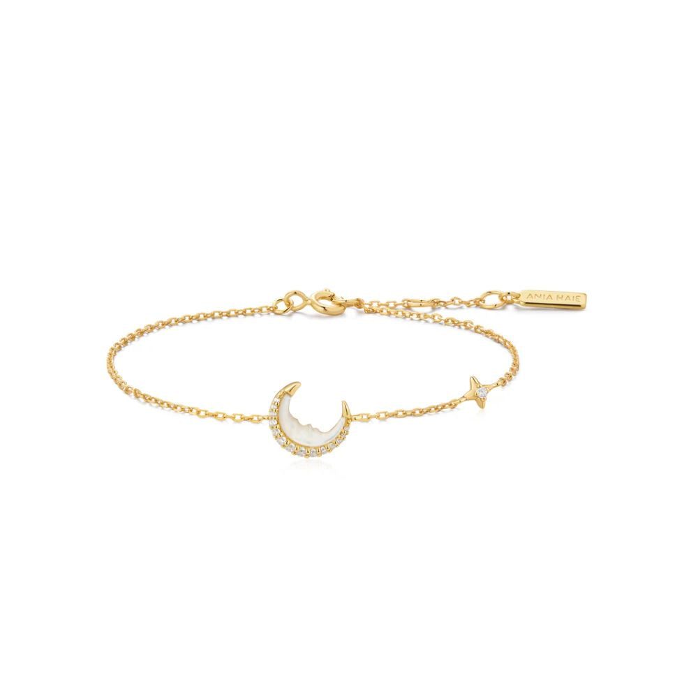 Mother-of-Pearl Crescent Moon Bracelet