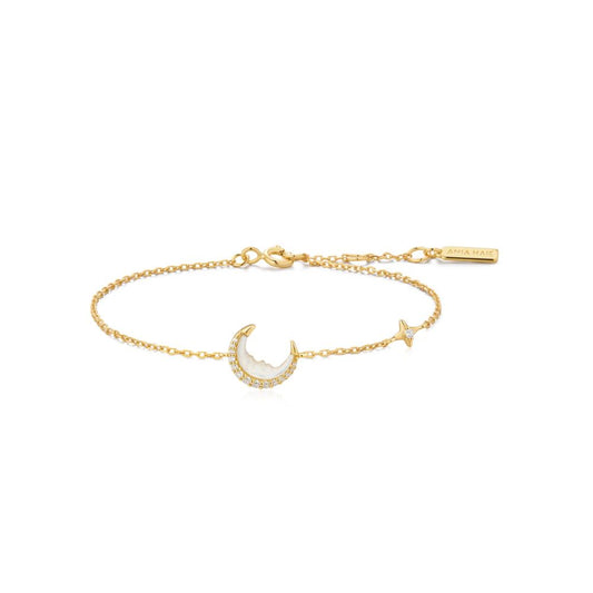 Mother-of-Pearl Crescent Moon Bracelet