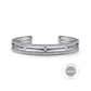 Sterling Silver Bujukan White Sapphire Multi Row Cuff