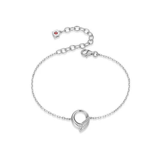 Amour Open Swirl CZ Bracelet