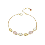 YGP Rose Quartz, White Mop, And Yellow Mop Bracelet