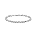 Sterling Silver 7" 5mm Beaded Bracelet