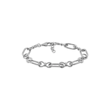 Sterling Silver Alternating Oval/Figure 8 Link Bracelet