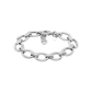 Sterling Silver Oval Small/Large Alternating Cable Chain Link Bracelet