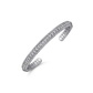 Sterling Silver Bujukan Beaded Open Bangle