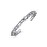 Sterling Silver Bujukan Beaded Open Bangle