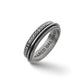 Oxidized Acies Triple Thin Ring