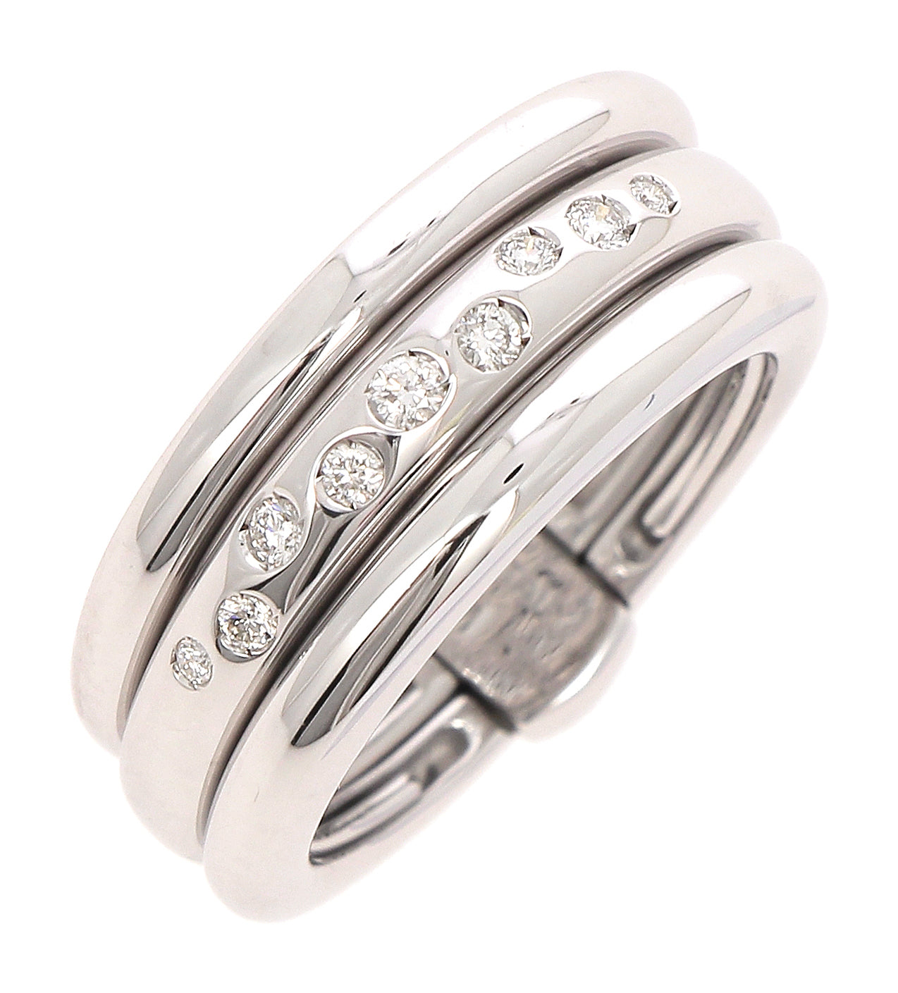 3-Row Flush Diamond Band