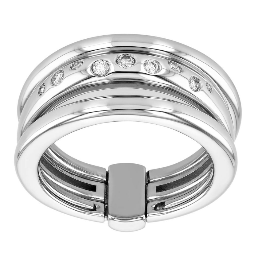3-Row Flush Diamond Band
