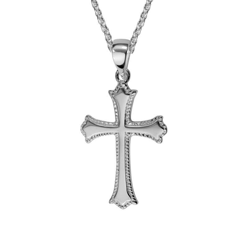Notched Cross Necklace