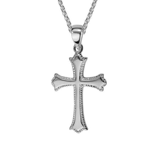Notched Cross Necklace