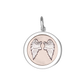 LOLA 19mm Angel Wings Heart Silver Pink Pendant