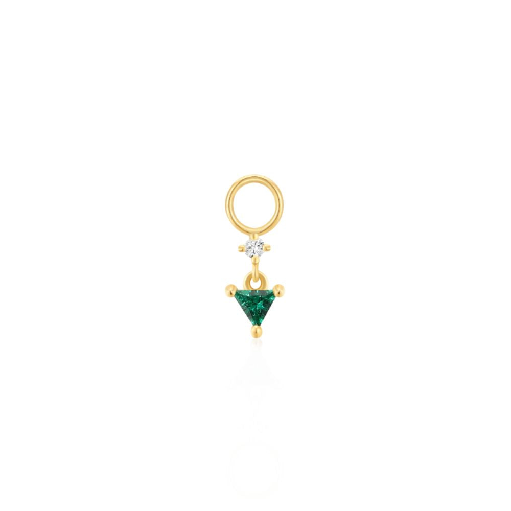 Sparkle Drop Green Earring Charm
