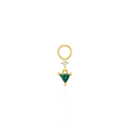 Sparkle Drop Green Earring Charm