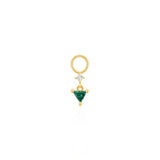 Sparkle Drop Green Earring Charm