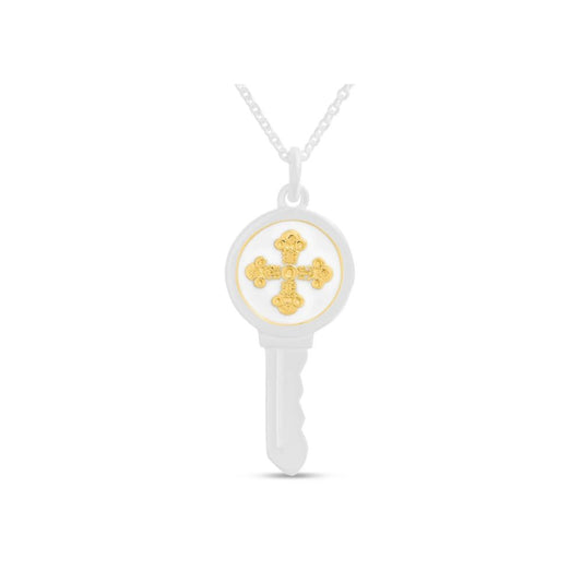LOLA 18" Key Love Necklace - Cross