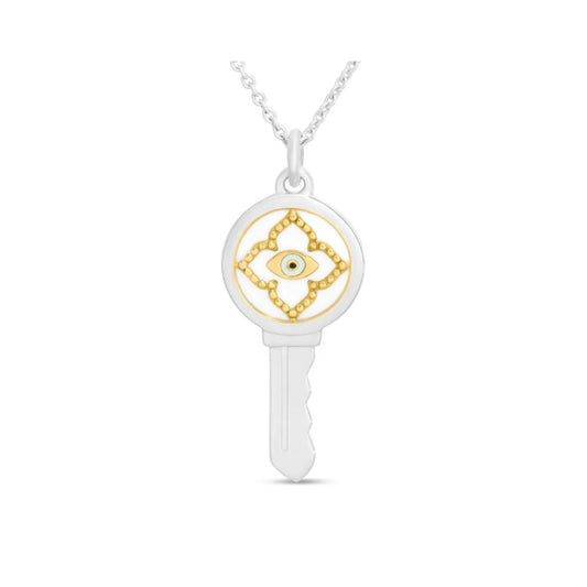 LOLA 18" Love Key Necklace - Evil Eye