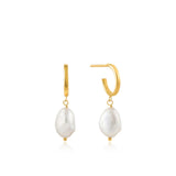 Pearl Mini Hoop Earrings