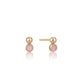 Orb Rose Quarts Stud Earrings