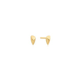 Strling Silver Gold Plated Arrow Stud Earrings - Ania Haie