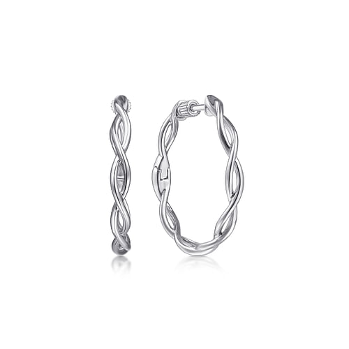 25mm Twisted Hoop Earrings