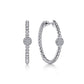 Bujukan White Sapphire 30mm Hoop Earrings