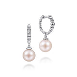 Bujukan Pearl Drop Huggie Earrings