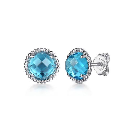 Bujukan Blue Topaz Stud Earrings