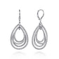 Multi-Row Teardrop Leverback Earrings