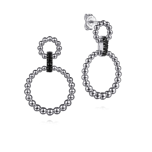 Black Spinel Bujukan Drop Earrings