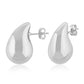 Sterling Silver Medium Tear Drop Stud Earrings