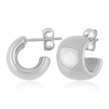 Sterling Silver Band Hoop Earrings