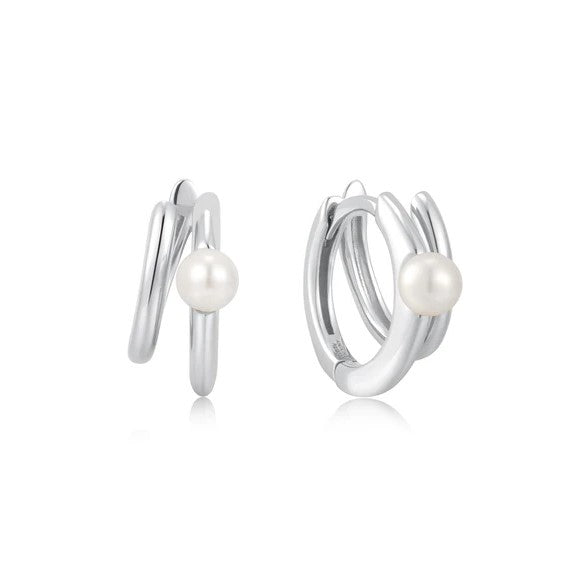 Parallel Duo Fresh Water Pearl Earrings